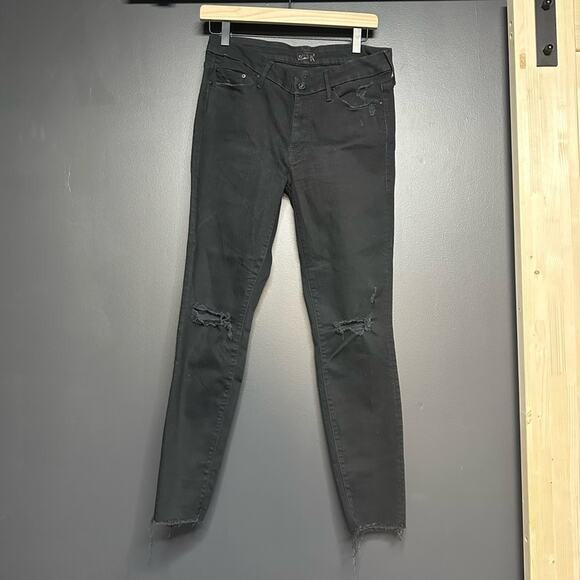 MOTHER Black Ankle & Cropped Jeans - Picture 7 of 10
